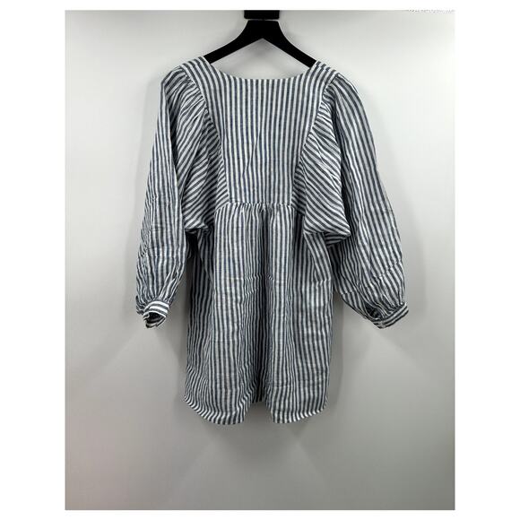 JOIE Jade Mini Dress In Blue & White Stripe Small - Picture 7 of 9